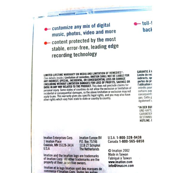 Imation CD-R 1x-48x Compatible 80 min/700 MB Sealed Package - Picture 4 of 5
